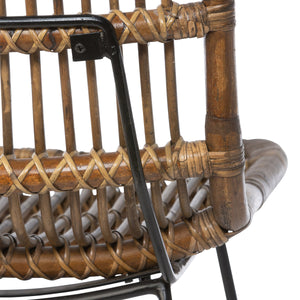 Miller Rattan and Iron Dining Chair