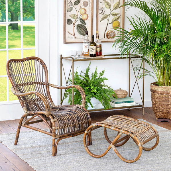 Rattan chair best sale with cushion