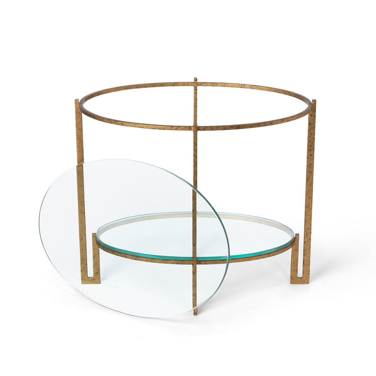Naomi Iron and Glass Side Table